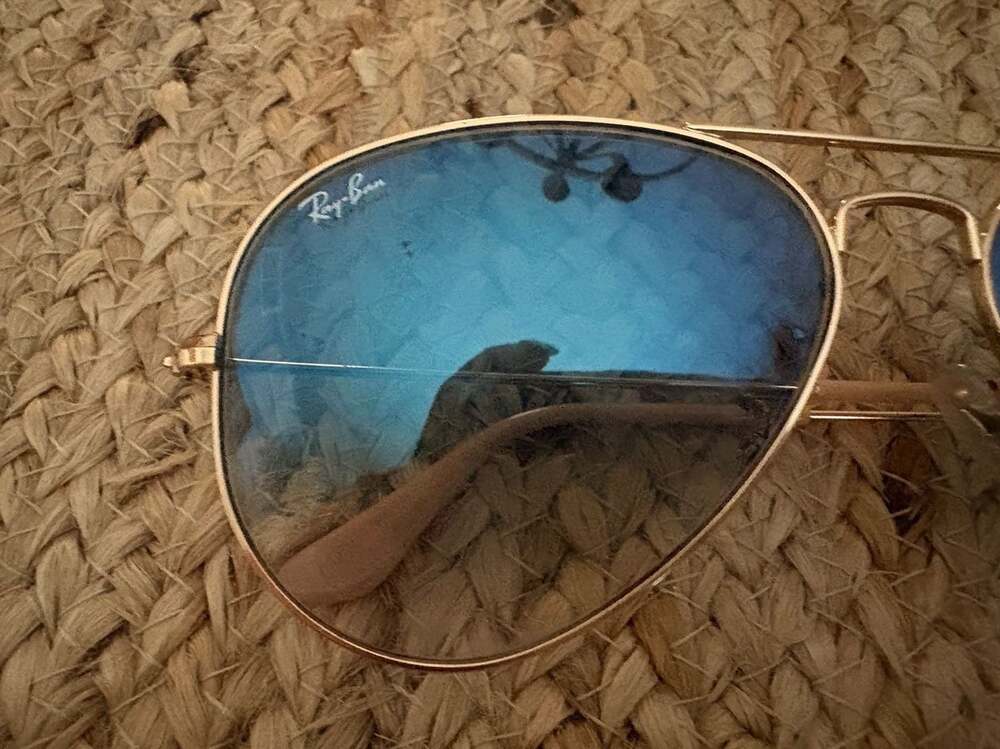 Ray-Ban RB3025 Aviator Sunglasses Gold Frame Blue Gradient Lenses - Picture 2 of 6